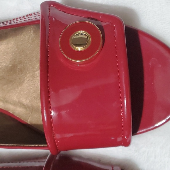 BIJOU New york open toe Sandal shoes Red Size 11 Used ( Ss3 ) - Picture 6 of 6